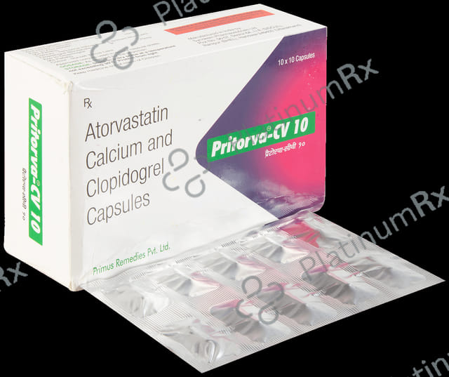 Pritorva CV 10/75mg Capsule 10s
