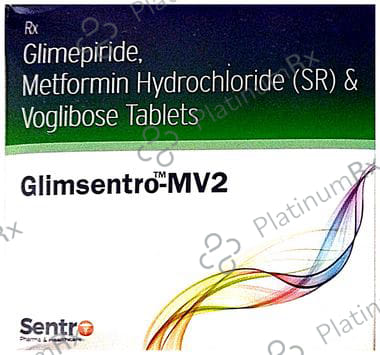 Glimsentro MV2/500/0.2mg Tablet SR 15s