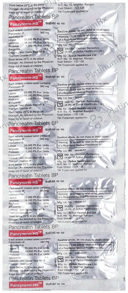 Panzynorm 360mg HS Tablet 10s