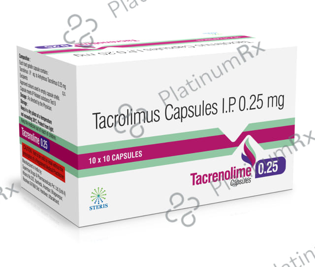 Tacrenolime 0.25mg Capsule 10s