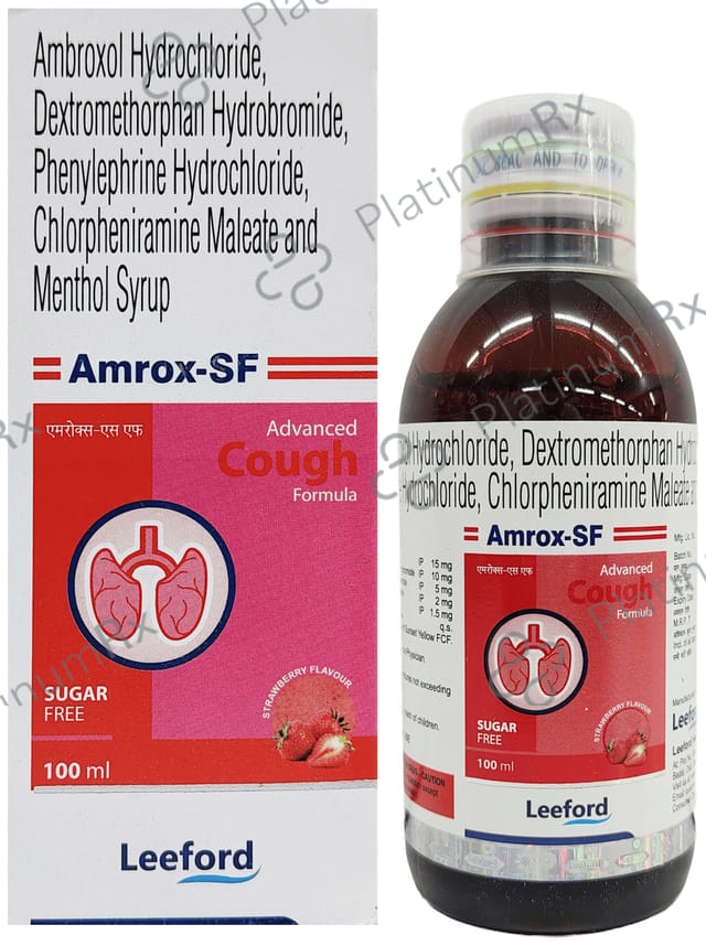 Amrox SF Syrup Strawberry Sugar Free 100ml