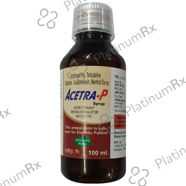 Acetra P Syrup Deliciously Minty 100ml