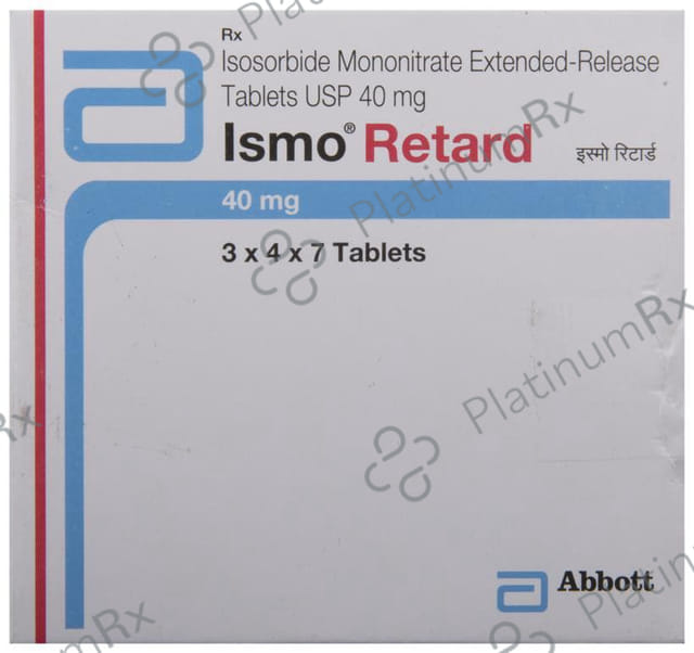 Ismo Retard 40mg Tablet ER 7s