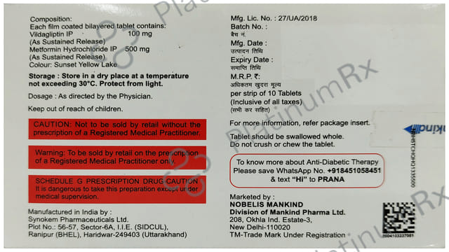 Zukanorm M 500/100mg Tablet SR 10s