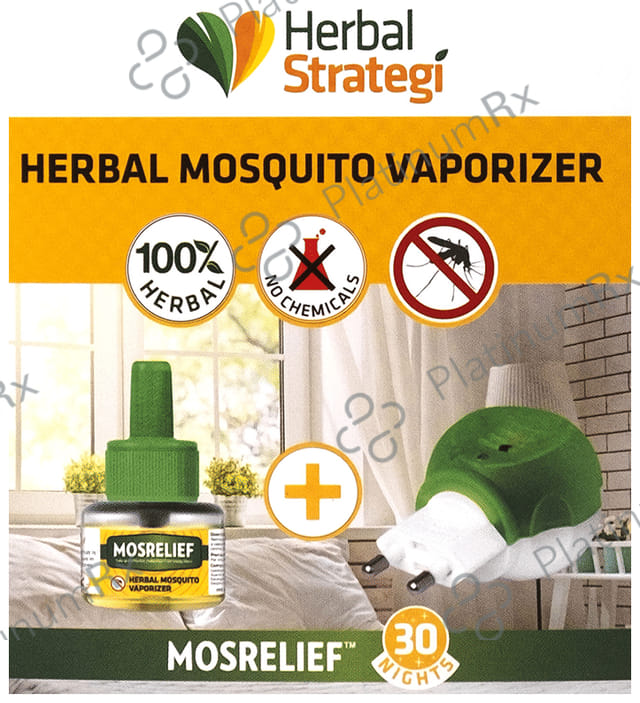 Herbal Strategi Mosrelief Herbal Mosquito Vaporizer Machine with Refill 40ml