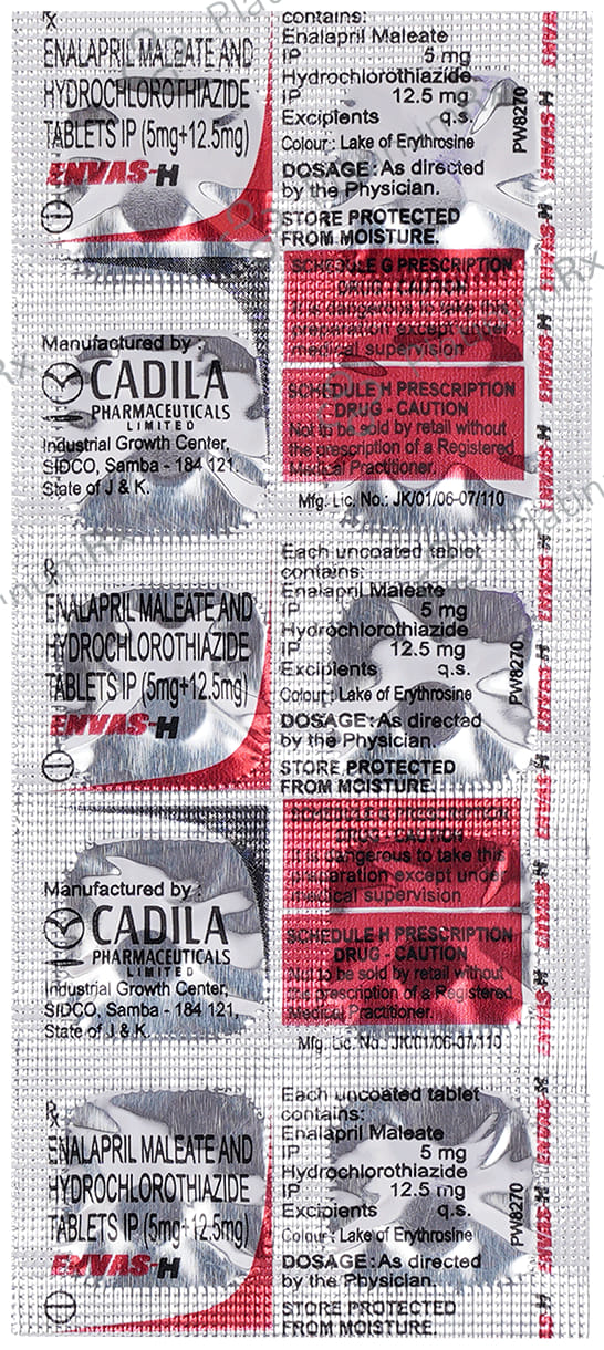 Envas H 5/12.5mg Tablet 10s