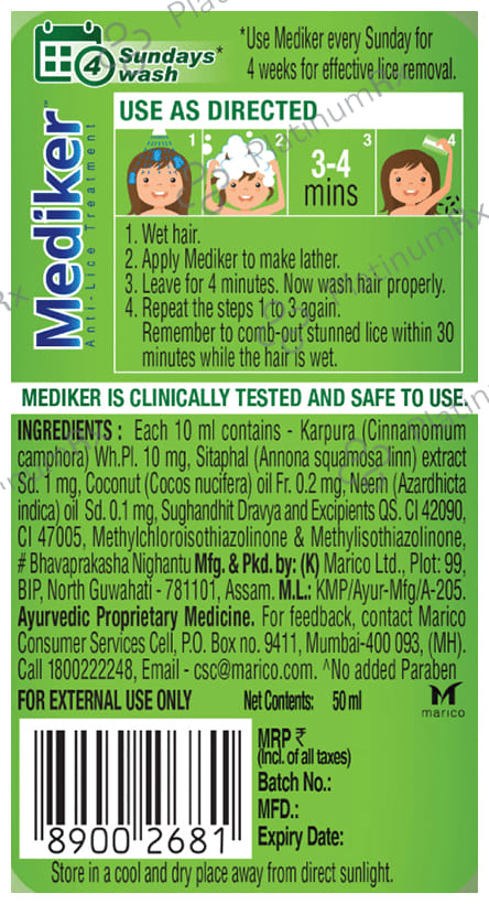Mediker Anti-Lice Treatment Shampoo