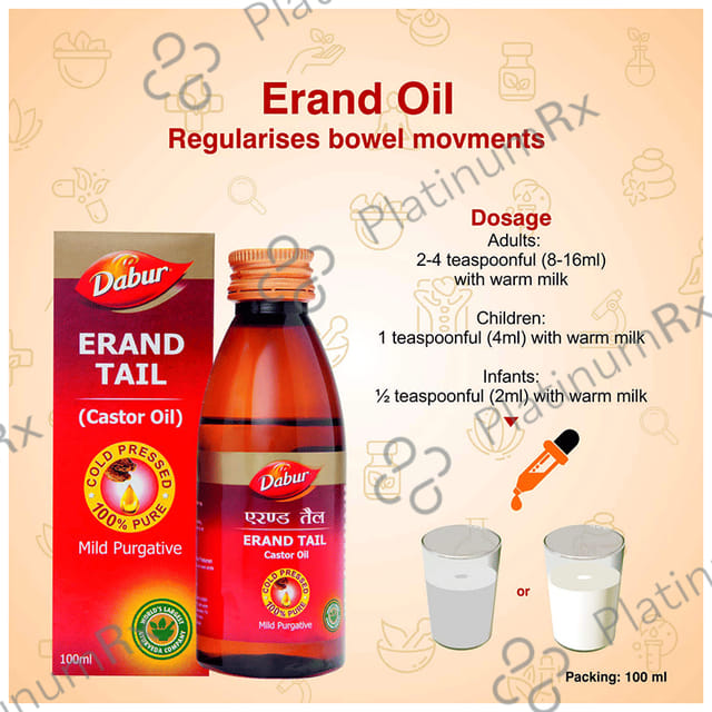 Dabur Erand /Castor Tail - Helps Ease Constipation 100 ml
