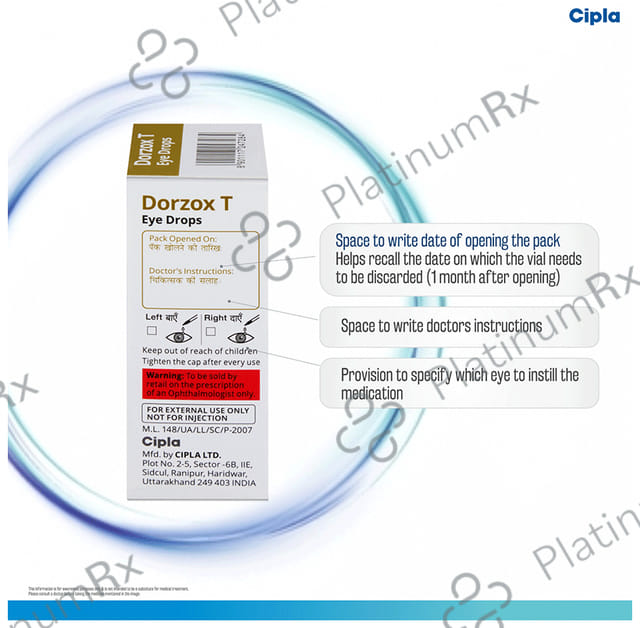 Dorzox T Eye Drop 5ml