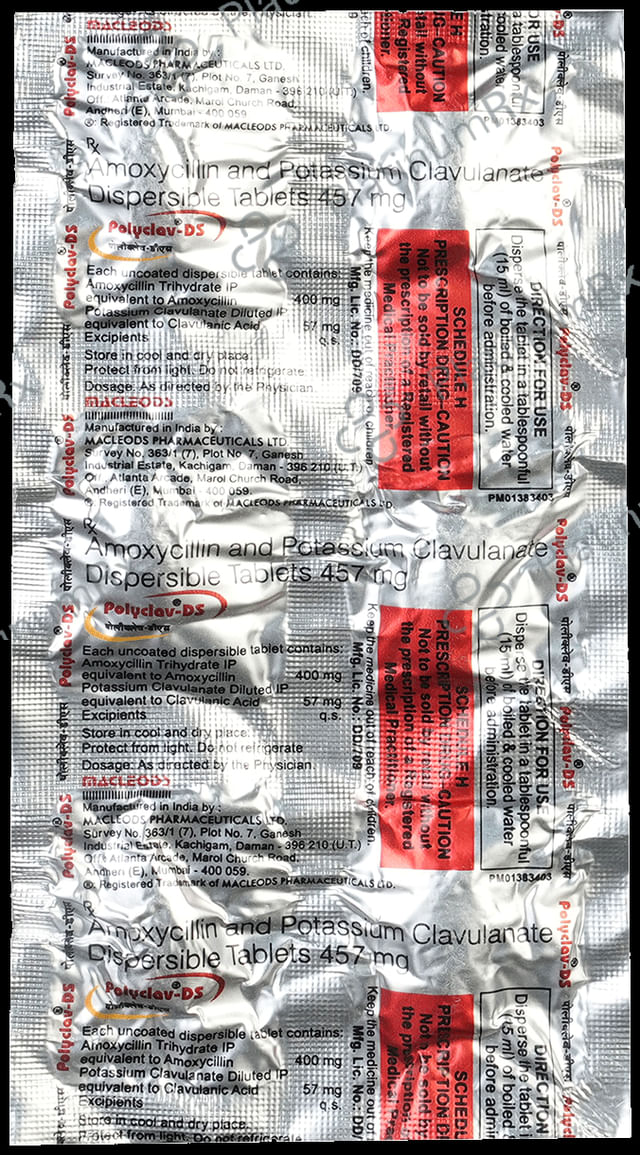 Polyclav DS 400/57mg Tablet 6s