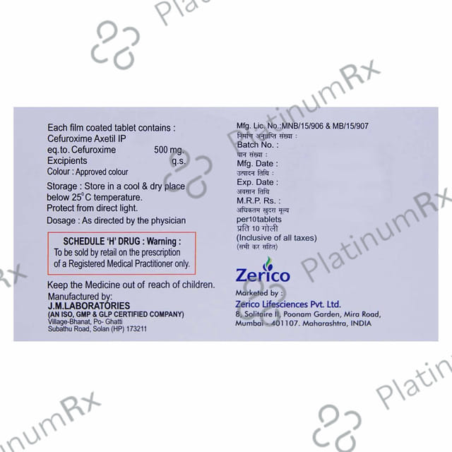 Zericef 500mg Tablet