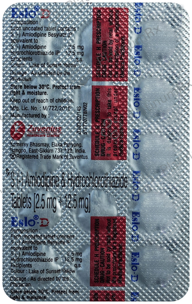 Eslo D 2.5/12.5mg Tablet 15s