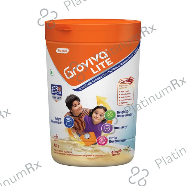 Groviva Lite Vanilla Flavour Powder 400gm
