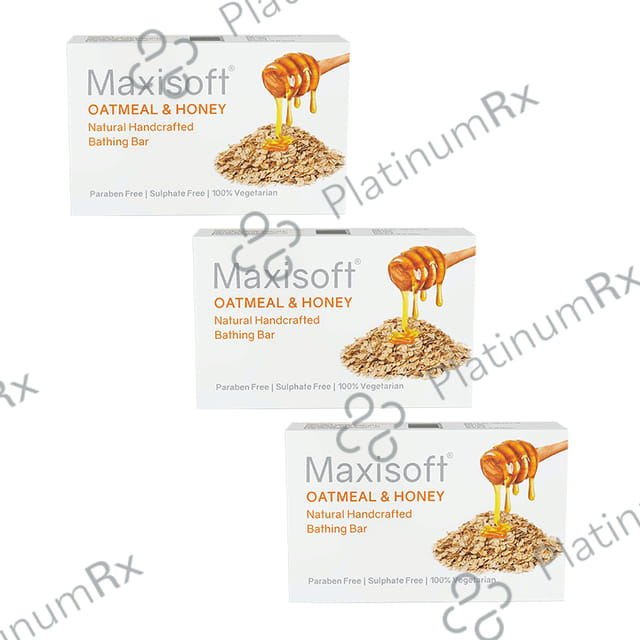 Maxisoft Oatmeal & Honey Bathing Bar (75gm Each) 3 units