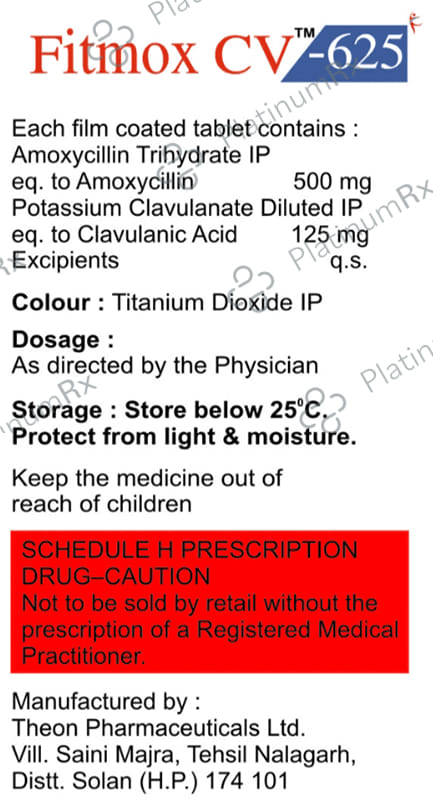 Fitmox CV 625mg Tablet 10s
