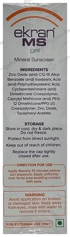 Ekran MS Mineral Sunscreen SPF 50 Gel 50gm