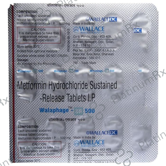 Walaphage SR 500mg Tablet 15s
