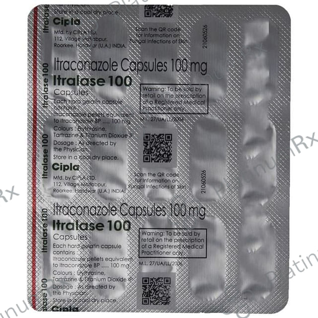 Itralase 100mg Capsule 15s