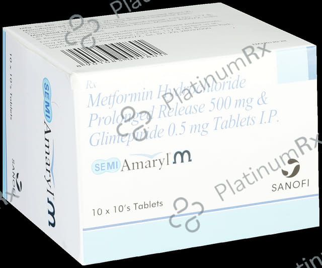 Semi Amaryl M 0.5/500mg Tablet PR 10s