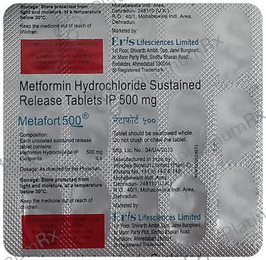 Metafort SR 500mg Tablet 15s