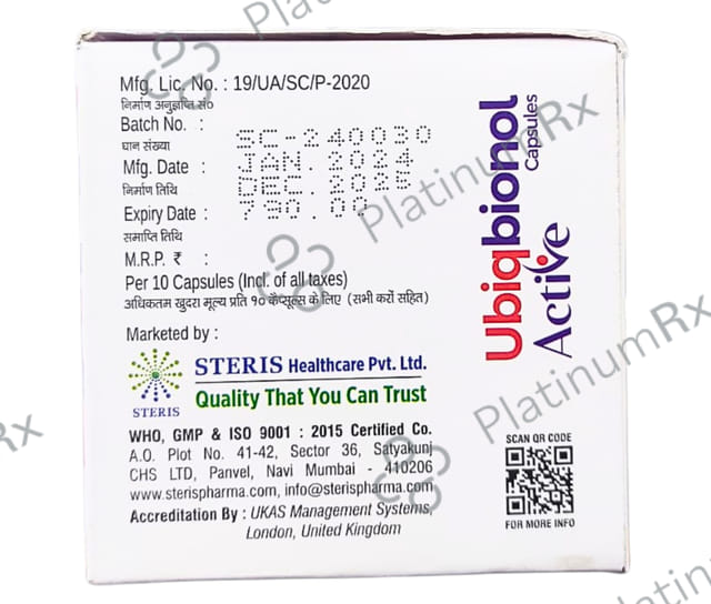 Ubiqbionol Active 100mg Capsule 10s
