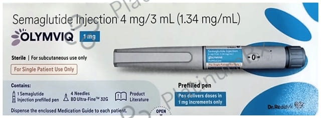 Olymviq 1mg Injection (1 Multi-dose Disposable Pen, 4 Needle, 4 Alcohol Swab)