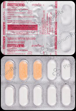 Ozomet V 500/0.3mg Tablet 10s
