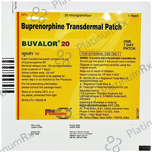Buvalor 20mg Transdermal Patch