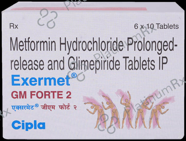 Exermet GM Forte 2/1000mg Tablet PR 10s