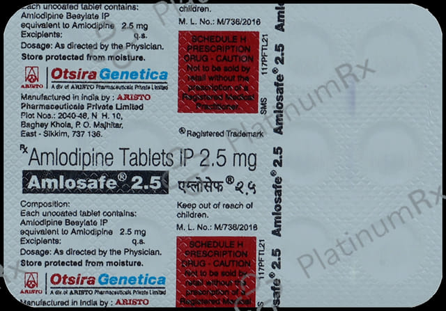 Amlosafe 2.5mg Tablet 15s