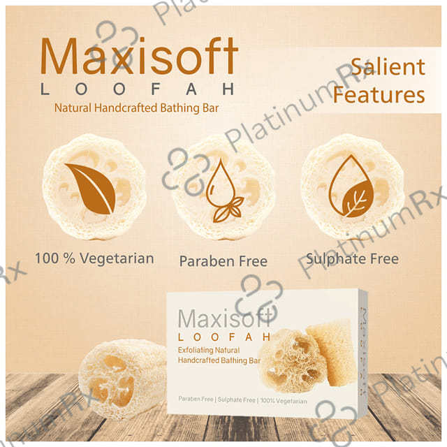 Maxisoft Loofah Exfoliating Bathing Bar (75gm Each) 3 units