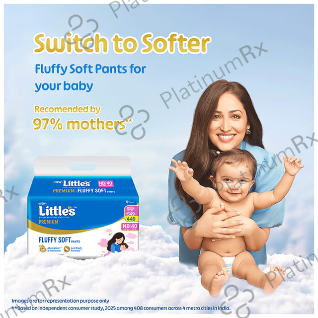 Little's Comfy Cottonsoft Baby Pants Diaper New Born 40s