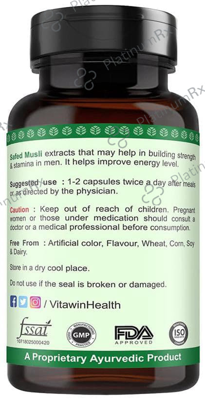 Vitawin Safed Musli 500mg Capsule