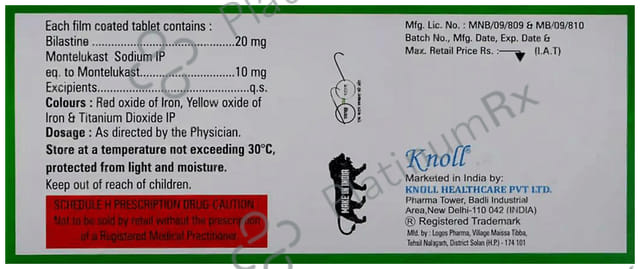 Bilanol M 20/10mg Tablet 10s