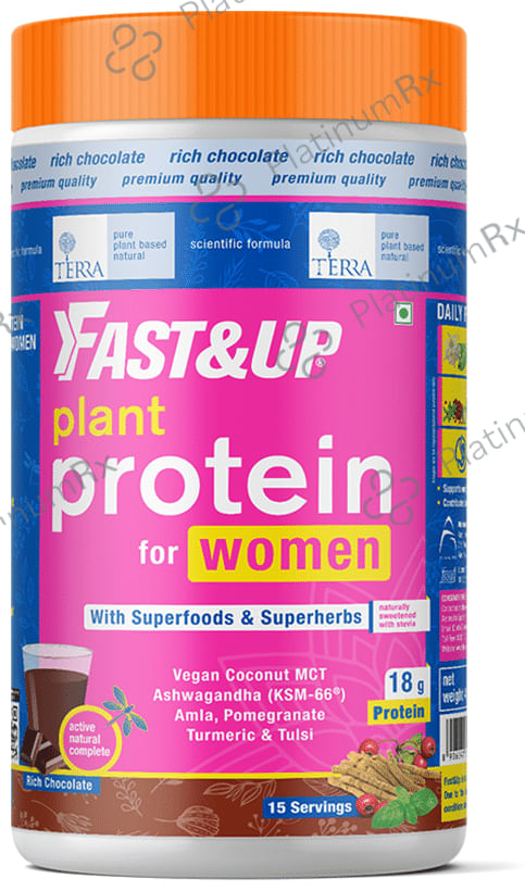 Fast&Up Plant Protein for Women - Powder for Immunity, Weight Management & Hormonal Balance Rich Chocolate