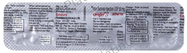 Orofer S Injection 2.5ml