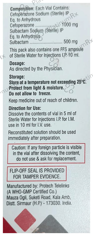Themibacil 1.5gm 1000/500mg Injection 1s