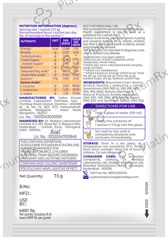Celevida LIV BC Orange Flavour Sugar Free & Gluten Free Sachet 10X7.5gm