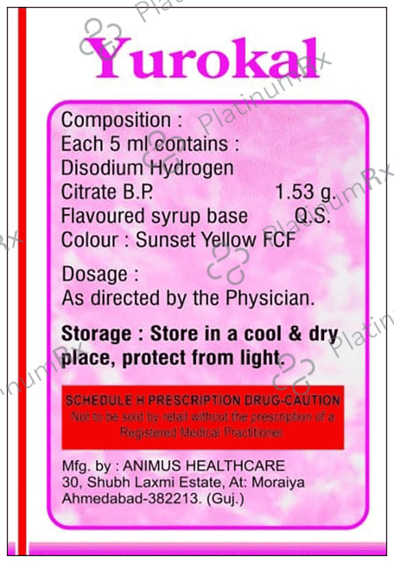Yurokal 1.53gm Syrup 100ml