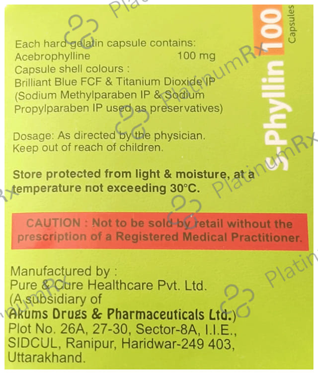 S Phyllin 100mg Capsule 10s