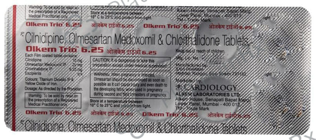 Olkem Trio 6.25/10/20mg Tablet 10s