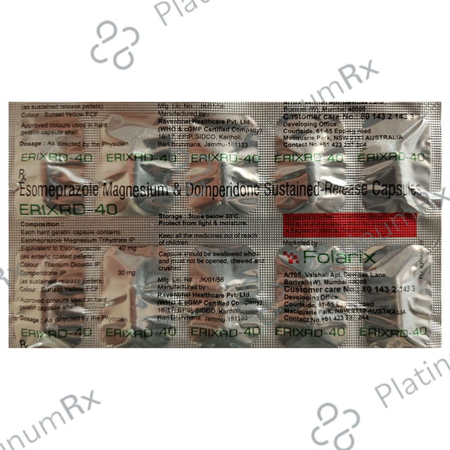 Erixrd 40/30mg Capsule SR 10s