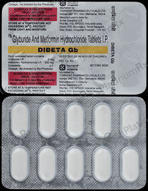Dibeta GB 5/500mg Tablet 10s