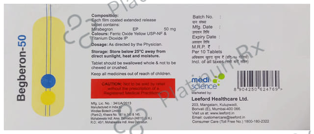 Begberon 50mg Tablet SR 10s