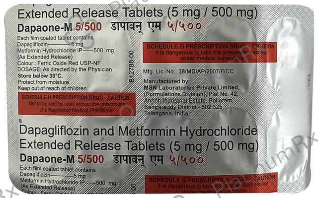 Dapaone M 5/500mg Tablet ER 10s