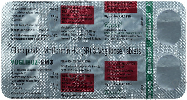Vogliboz GM 2/500/0.3mg Tablet SR 10s