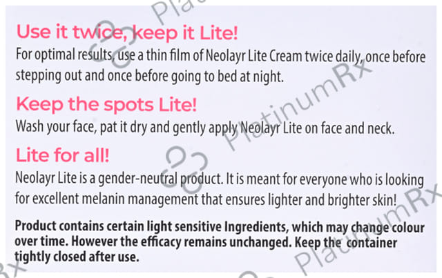 Neolayr Lite Lightening & Brightening Face Cream