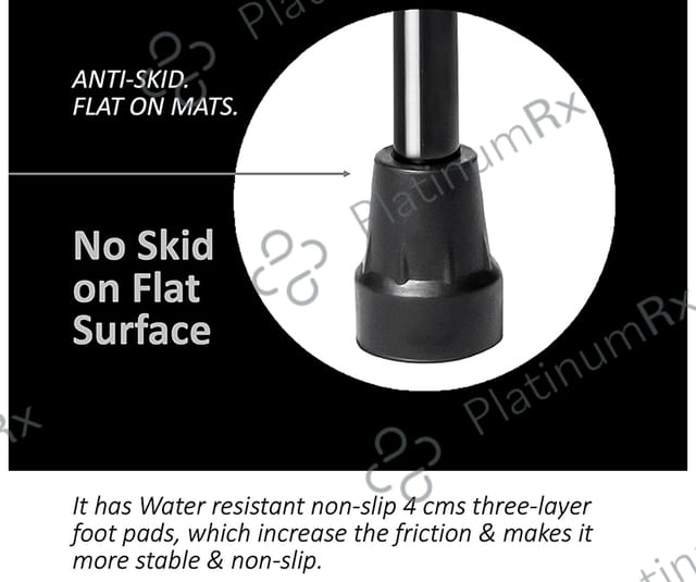 Entros KL 920 L Height Adjustable Walking Stick Black