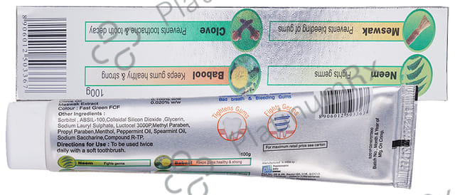 PIL Neem Plus Herbal Dental Gel (100gm Each) 3 Tubes