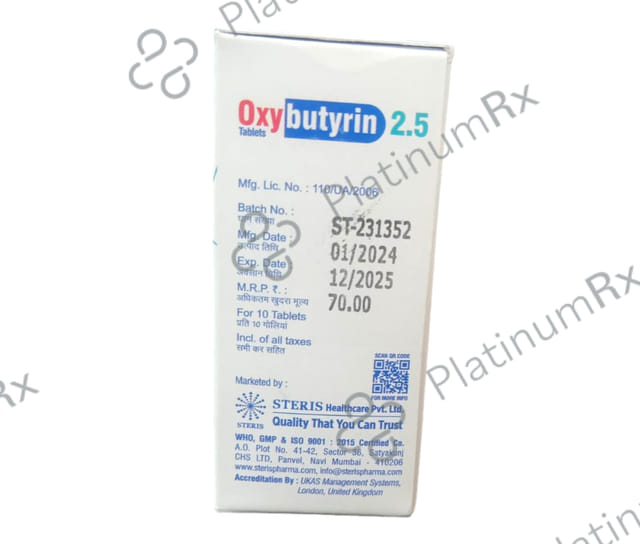 Oxybutyrin 2.5mg Tablet 10s